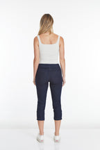Crop Jean with Real Pockets & Strap Hem Vents - Denim