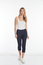 Crop Jean with Real Pockets & Strap Hem Vents - Denim