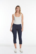 Crop Jean with Real Pockets & Strap Hem Vents - Denim