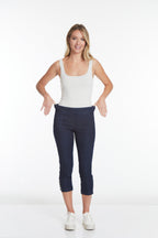 Crop Jean with Real Pockets & Strap Hem Vents - Denim