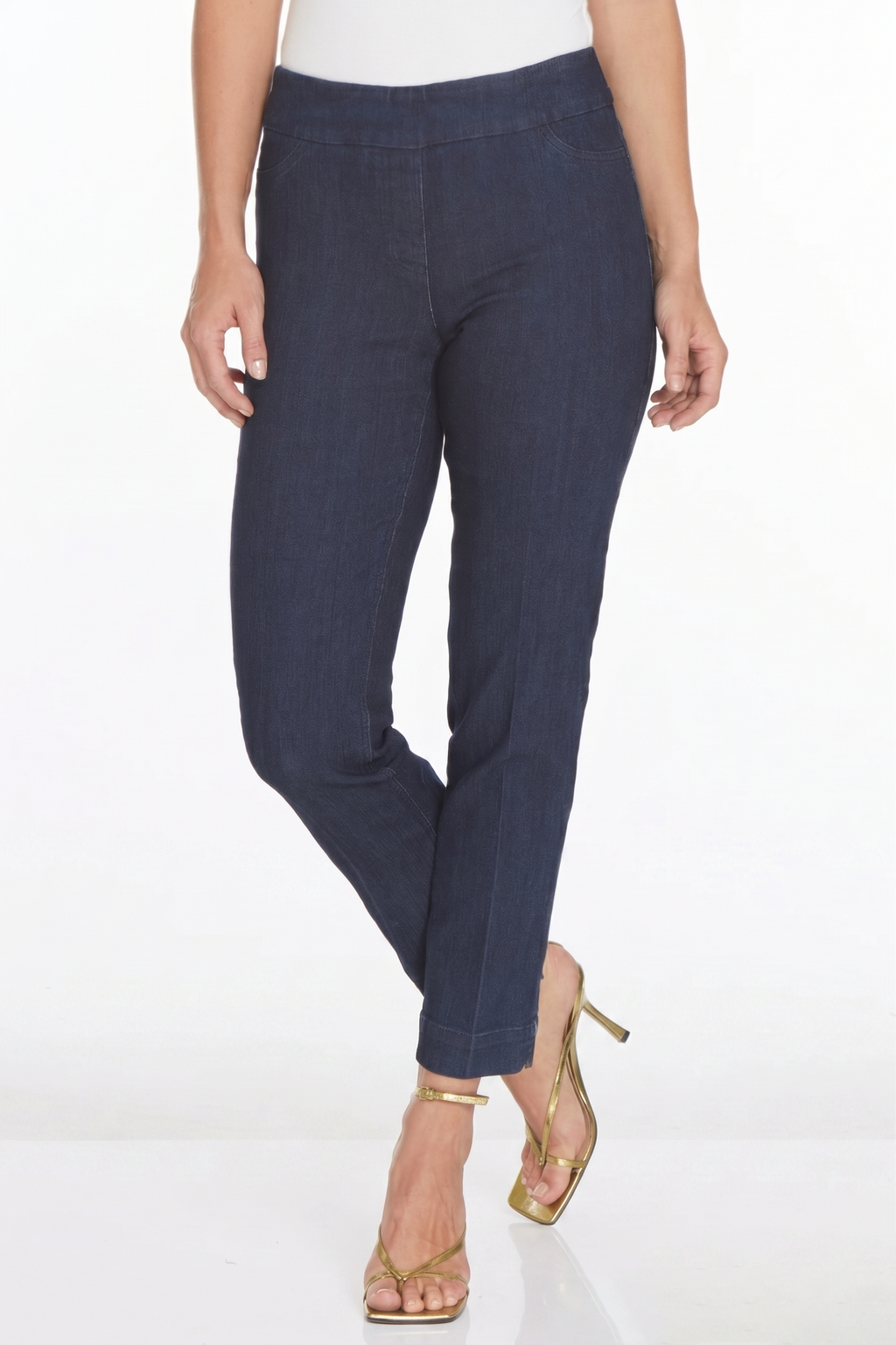 Pull-On Ankle Jeans with Back Pockets