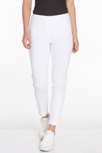 Pull-On White Ankle Pant