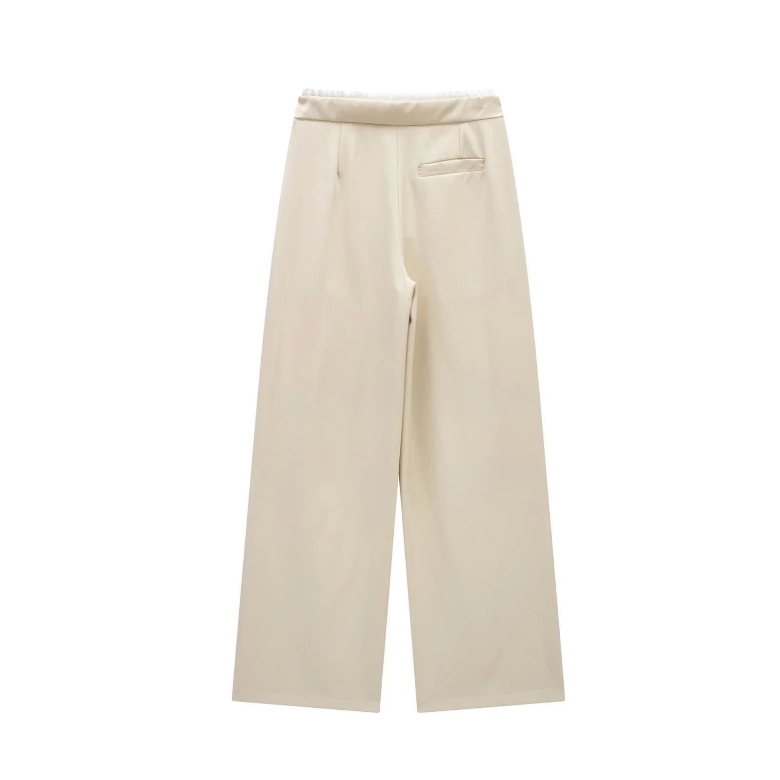 Hxao Pleated Wide-Leg Lace-Up Trousers