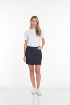 Pull On Denim Skort With Pockets