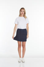 Pull On Denim Skort With Pockets