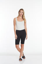 Pull On Black Walking Shorts With Pockets