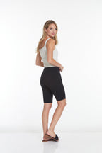 Pull On Black Walking Shorts With Pockets