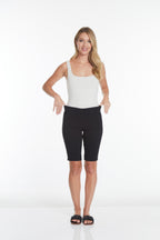 Pull On Black Walking Shorts With Pockets