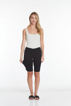 Pull On Black Walking Shorts With Pockets