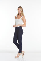 Petite Solid Fine Line Twill Ankle Pant - Midnight Blue