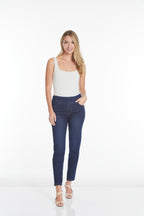 Plus Size Midnight Indigo Ankle Jeans with Pockets