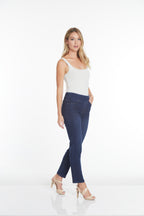 Plus Size Midnight Indigo Ankle Jeans with Pockets