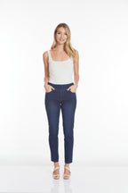 Plus Size Midnight Indigo Ankle Jeans with Pockets