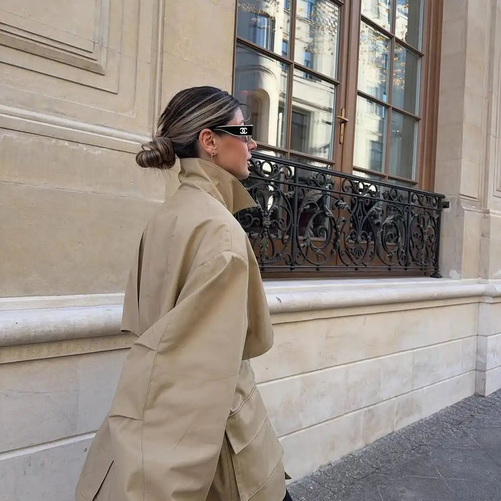 Rowan Belted Khaki Trench Coat