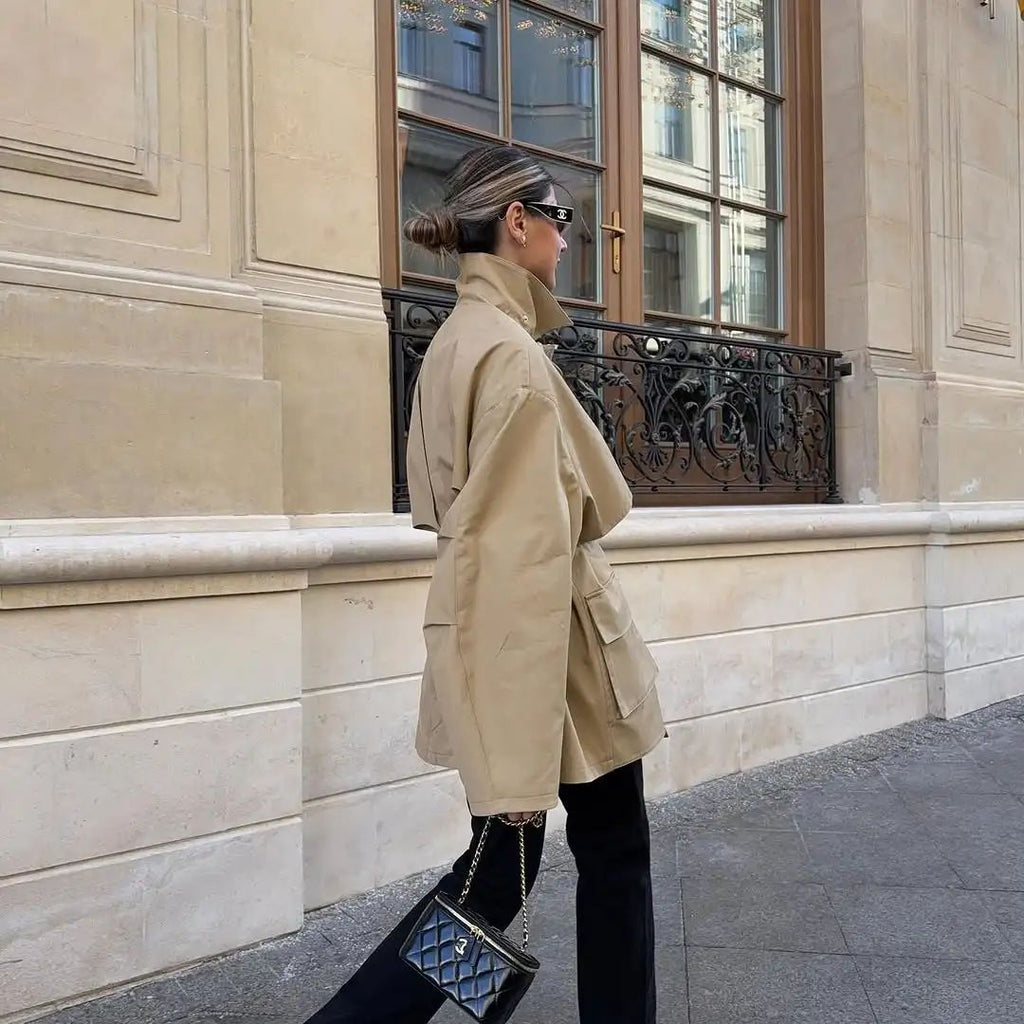Rowan Belted Khaki Trench Coat
