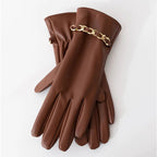 Camille Chain-Detail Touchscreen Gloves