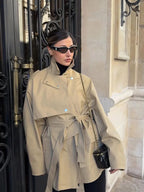 Rowan Belted Khaki Trench Coat