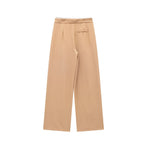 Hxao Pleated Wide-Leg Lace-Up Trousers