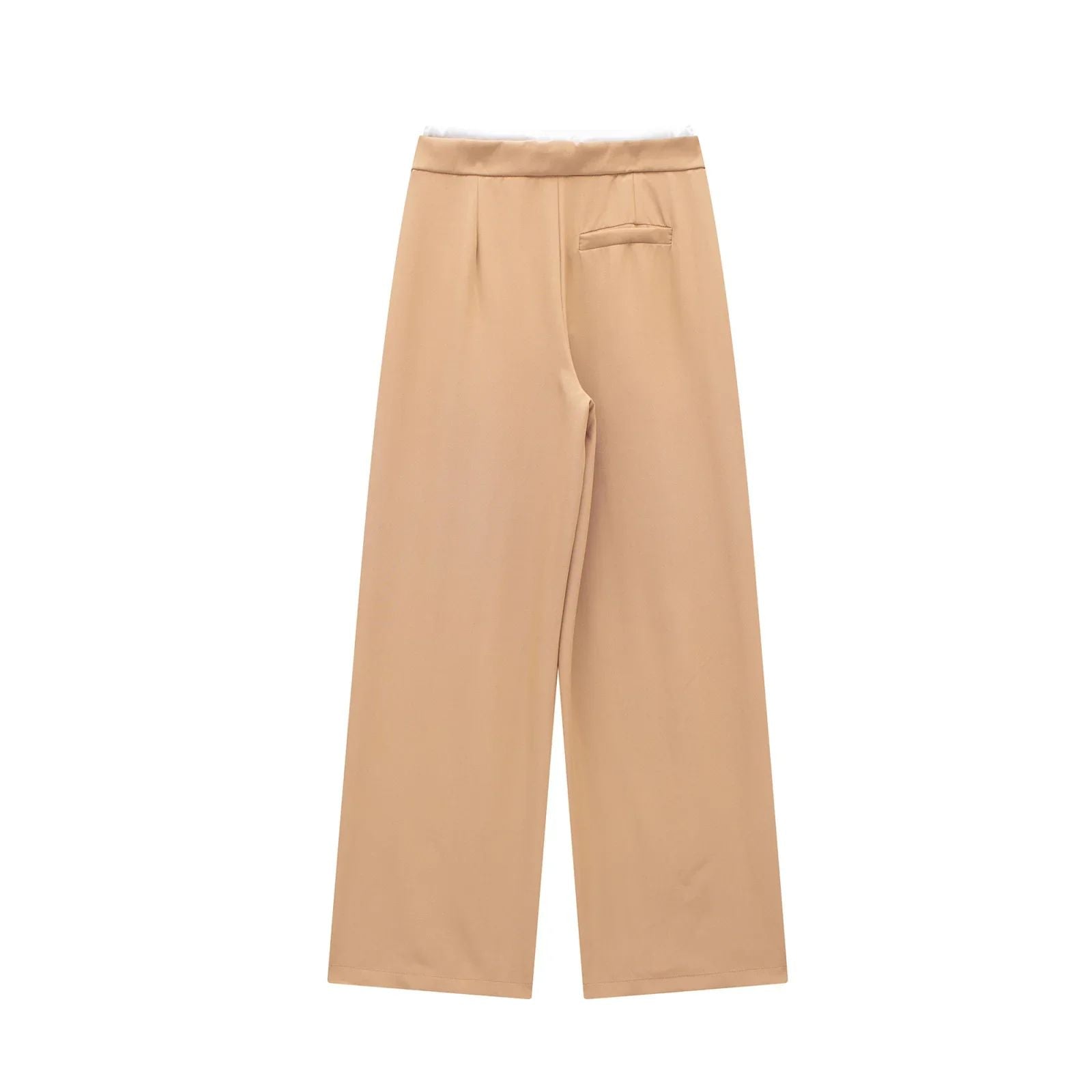 Hxao Pleated Wide-Leg Lace-Up Trousers