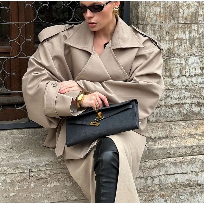 Senhora cor sólida rendas até jaqueta elegante chique manga comprida lapela botão solto casaco outono estilo rua nova jaqueta outerwear 2025
