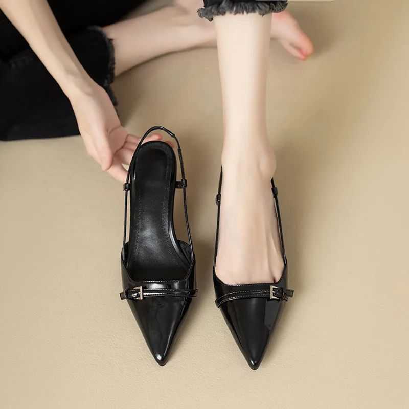 Colette Wine Patent Slingback Pumps