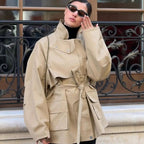 Rowan Belted Khaki Trench Coat