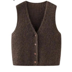 Hazel Relaxed V-Neck Knit Vest