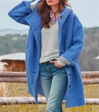 Colette Hooded Wool Cardigan Coat