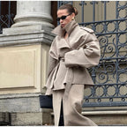 Senhora cor sólida rendas até jaqueta elegante chique manga comprida lapela botão solto casaco outono estilo rua nova jaqueta outerwear 2025