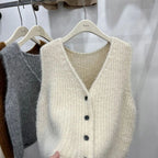 Hazel Relaxed V-Neck Knit Vest