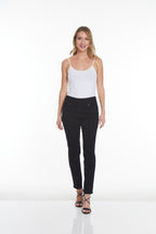 Pull-On Ankle Jean with Pockets - Black Denim
