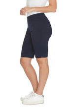 Plus Size Pull On Walking Shorts With Pockets - Midnight Blue