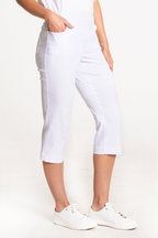 White Golf Capris With Pockets