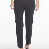 Wide Band Elastic Waist Ankle Pants - Intense Gray