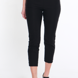 Plus Size Pull-On Crop Pant With Real Front & Back Pockets - Black