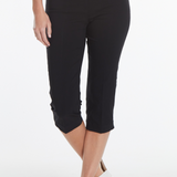 Pull On Black Capri Pant With Pockets