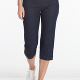 Pull On Denim Capri Jean With Pockets