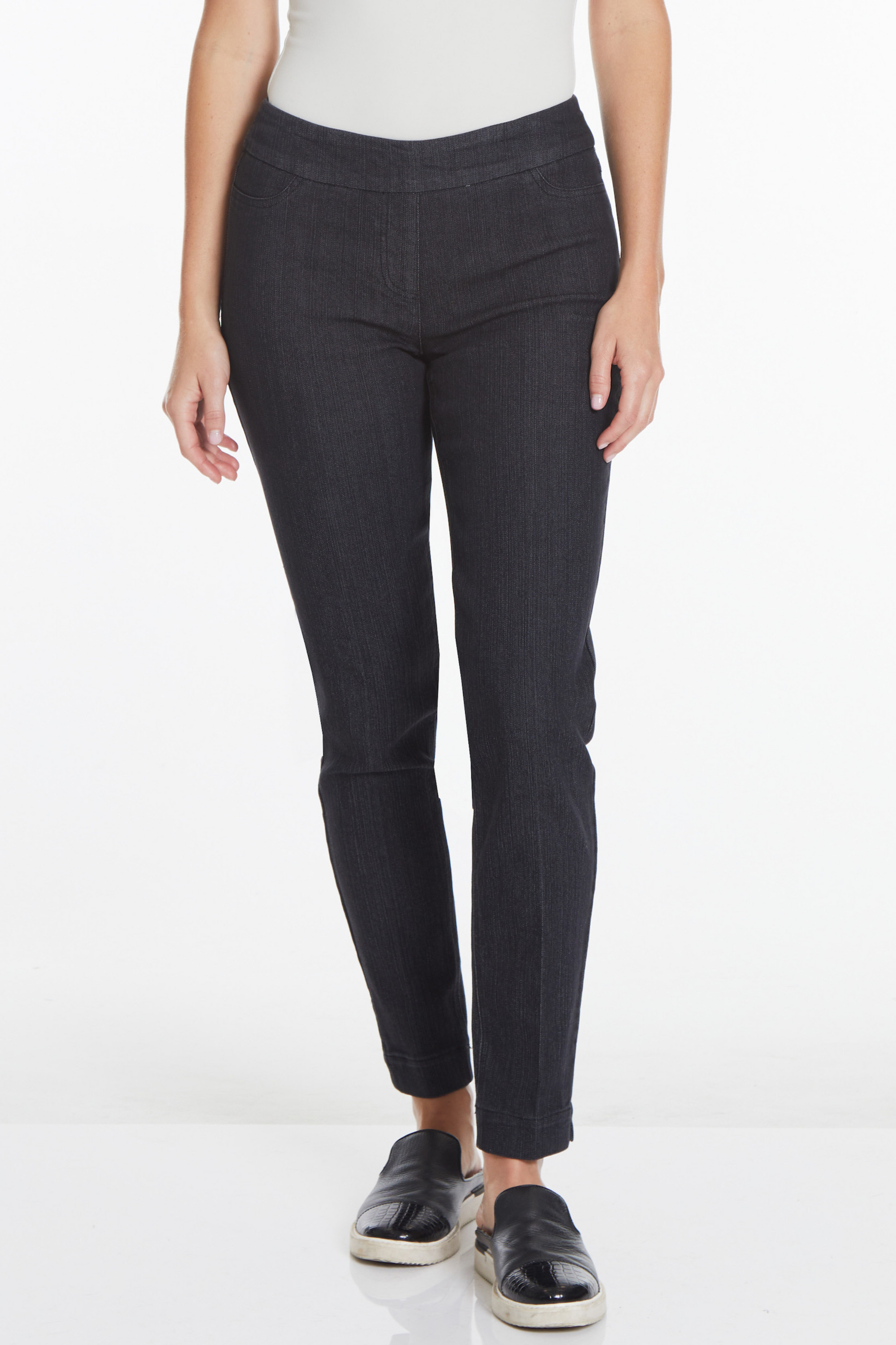 Pull-On Narrow Leg Jean - Black Denim