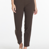 Pull On Ankle Pants - Chocolate Brown