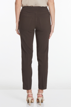 Pull On Ankle Pants - Chocolate Brown