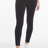Wide Band Black Pull-On Ankle Legging
