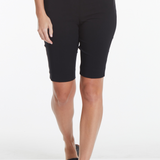 Pull On Black Walking Shorts With Pockets