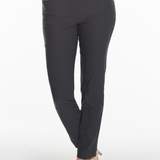 Solid Fine Line Twill Ankle Pant - Intense Gray