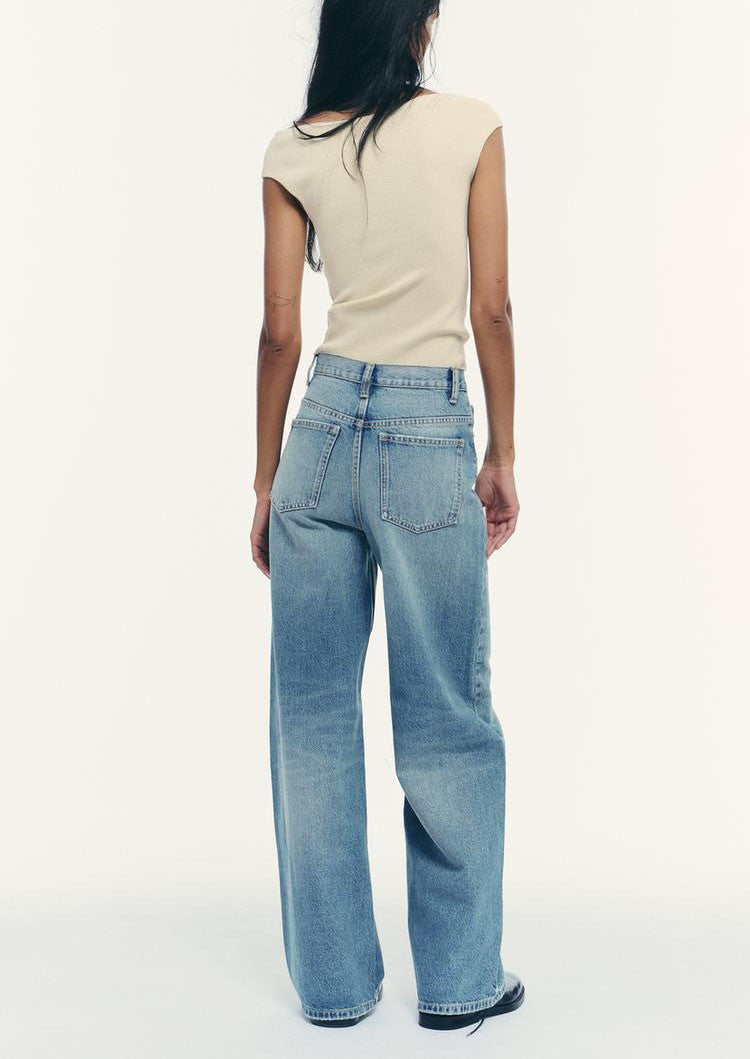 Ivy High-Waisted Double-Button Jeans