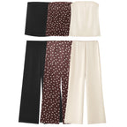 Reina Satin Tube Top & Wide-Leg Pants Set