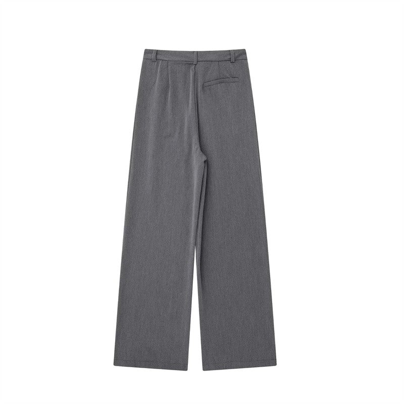 Maya High-Rise Wide-Leg Office Trousers