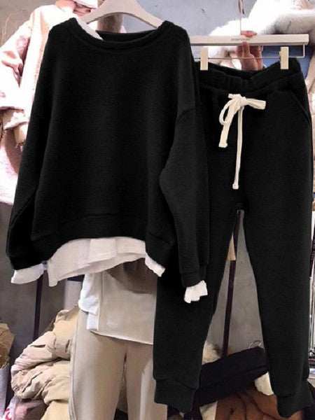 Sage Plus-Size High-Waist Pants & Blouse Set