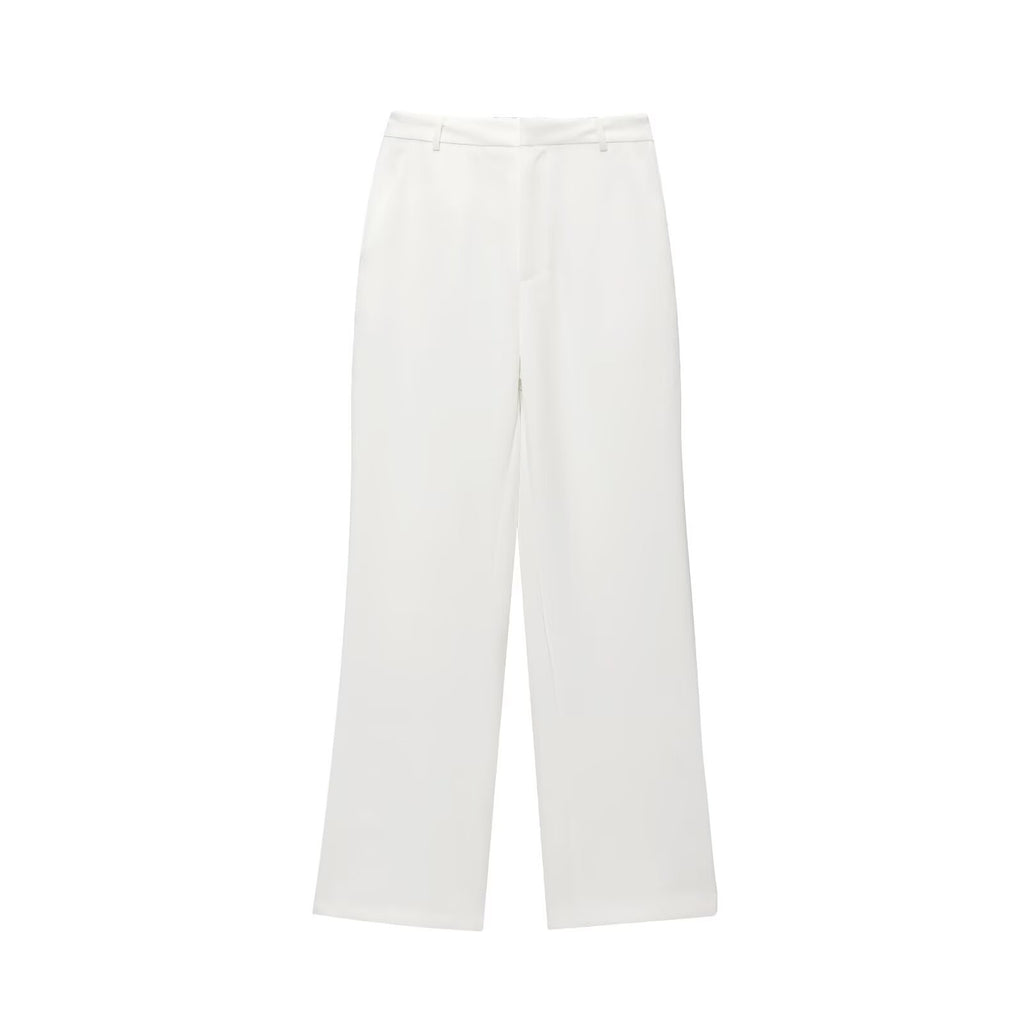 Noelle Zip-Front Wide-Leg Set