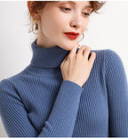 Suéter Feminino Heliar de Gola Alta para Outono, Pulôveres de Tricô Macios, Jumpers de Cashmere, Suéteres Básicos Macios para Mulheres, Outono Inverno 2026