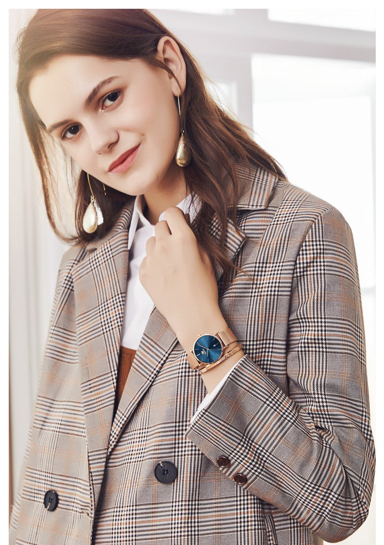 OLEVS Celeste Rose Gold Watch Gift Set
